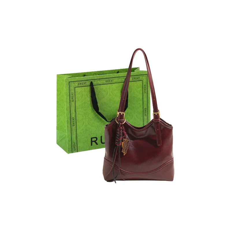 RUIPAI PU Shoulder Bag Regular Women's Black/Coffee/Red/Brown-14