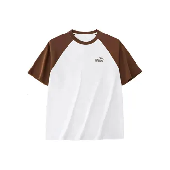 CHAOJIANTA T Shirt Men's Heather Gray/Meat Brown