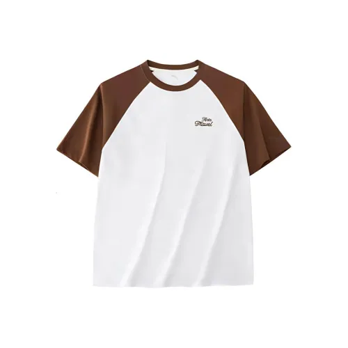 CHAOJIANTA T Shirt Men's Heather Gray/Meat Brown