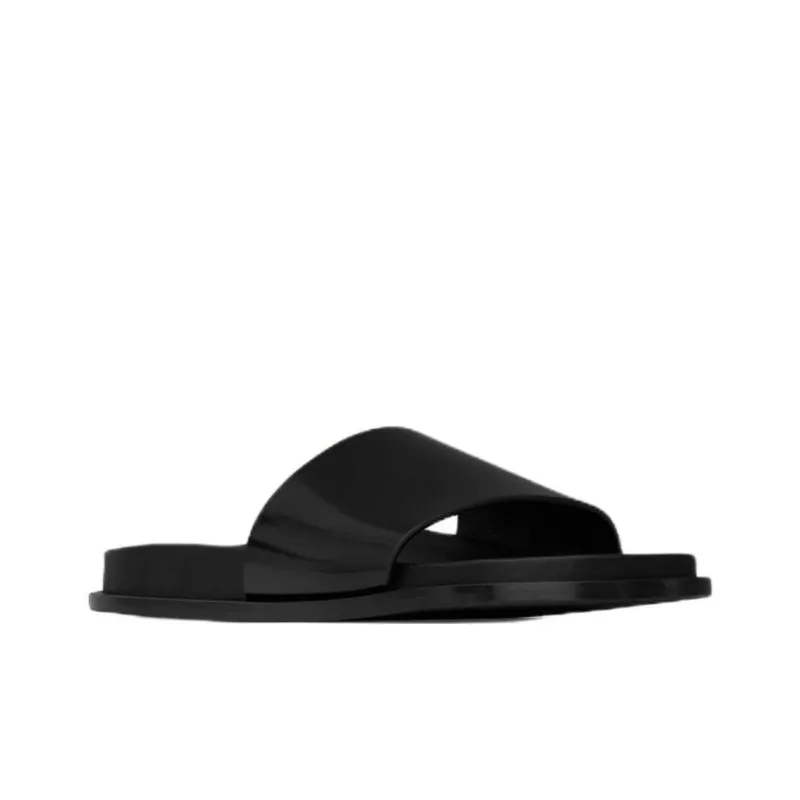 SAINT LAURENT Slide Slippers Men's Black-2