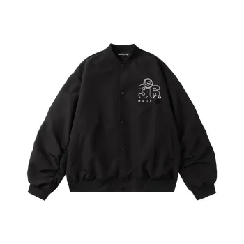 NOAHGIGI Baseball Jacket Unisex Black