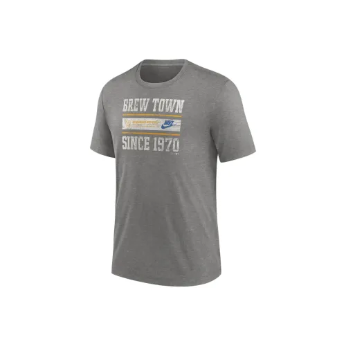 Nike MLB Collaboration T-Shirt Milwaukee Brewing Company Team Men's Gray