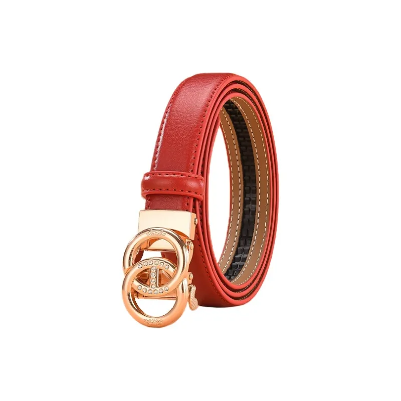 JKEM Cow Split Leather, Alloy Leather Belts Women's 3cm-5