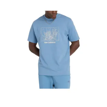 New Balance FW24 Athletics Relaxed Science T-Shirt Men's Blue