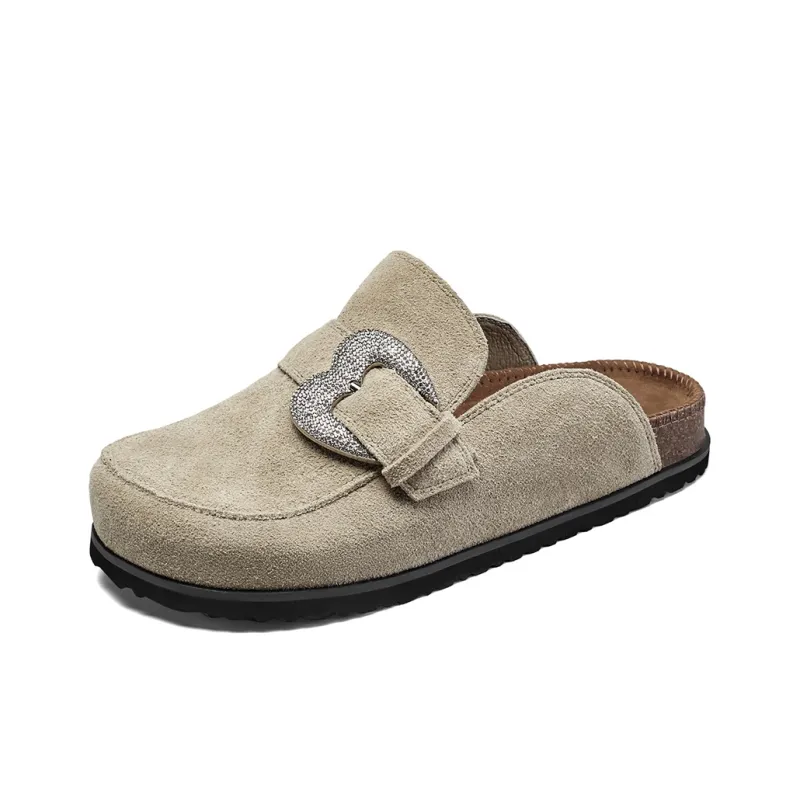 YEARCON Rubber Sole Slip Resistant Wrap toe Slippers Women's-9