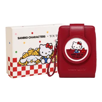 TOUTOU Hello Kitty Collaboration Hello Kitty Synthetic Leather Wallet Women's Cherry Red
