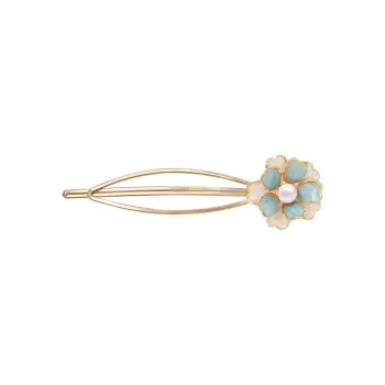 ROYALSASA Alloy, Faux Pearl Hair Slide Women's