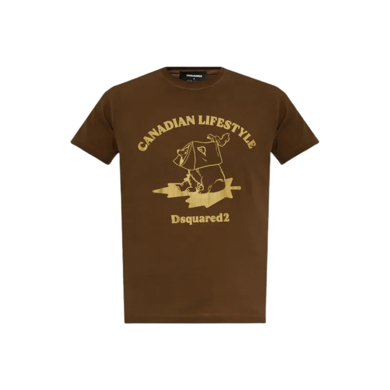 DSQUARED 2 Graphic Printed Crewneck T Shirt-0