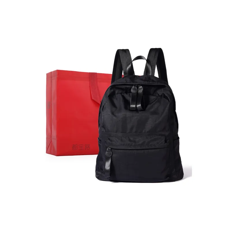 Dubaolu Fabric Backpack Large Size Unisex Black/Khaki/Gray-9