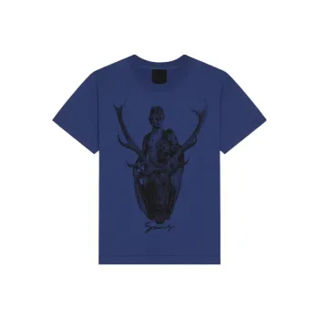 GIVENCHY FW24 T Shirt Men's Gemstone Blue