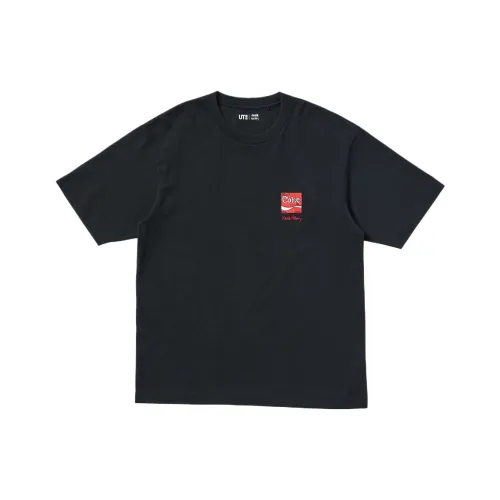 Coca cola X Keith Haring X UNIQLO Keith Haring X Coca Cola Collaboration T Shirts Unisex Black