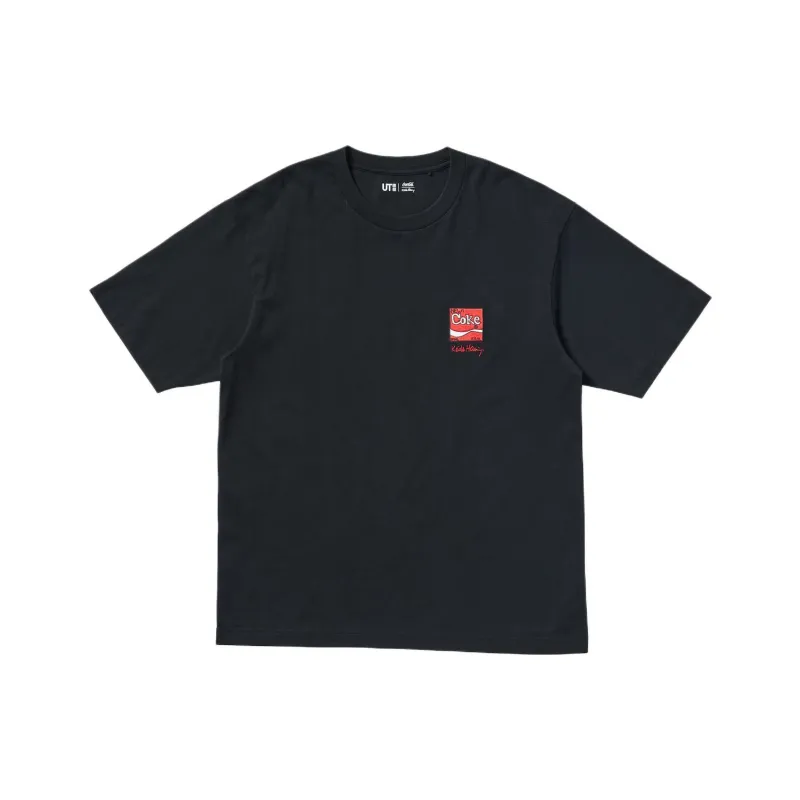 Keith Haring X Coca cola X UNIQLO Keith Haring X Coca Cola Collaboration T Shirts Unisex Black-0