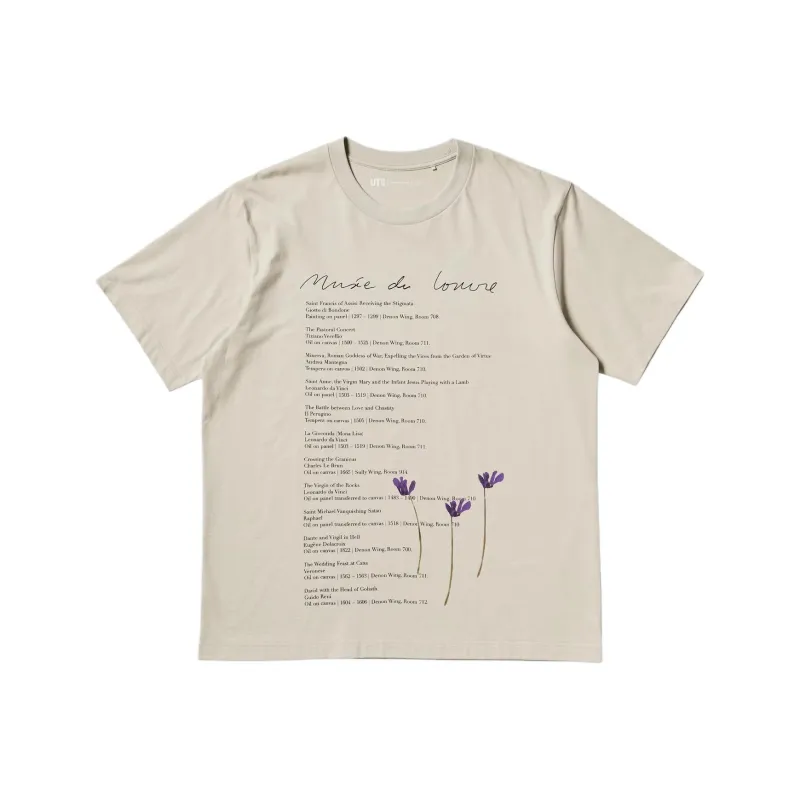 UNIQLO Louvre X Camille Henrot Collaboration T Shirts Unisex Natural-0