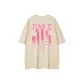 Apricot-T-Shirt-Ghost Letter Xiao Hou