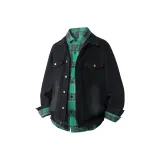 Black Coat+Green Shirt