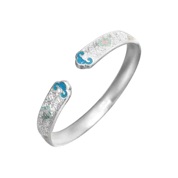 VXSAX 999 Fine Silver Bangles Women's Silver