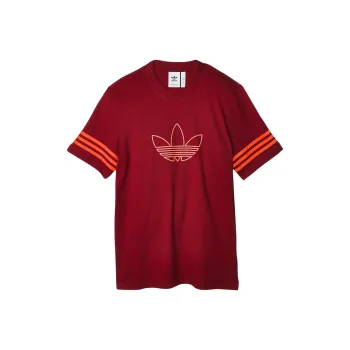 Adidas Originals Outline TeeTrefoil T-Shirt Men's Burgundy Neon Red