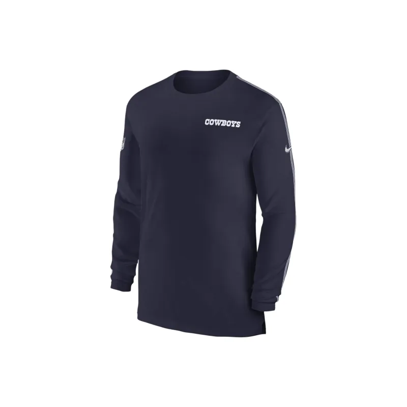 Nike Dallas Cowboys Sideline Coach Men's Nike Dri FIT Nfl Long Sleeve Top-0