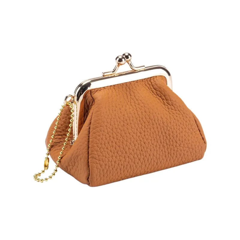 Tong Tong Rabbit Top Grain Cow Leather Coin Purse Women's Black/Ecru/Khaki/Earth Yellow/Yellow/Orange-4