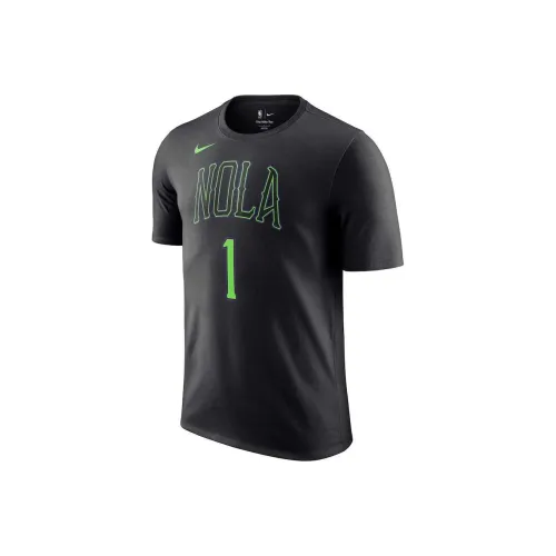 NBA New Orleans Pelicans nike products City Edition Name & Number Zion Williamson T-Shirt Men's Black