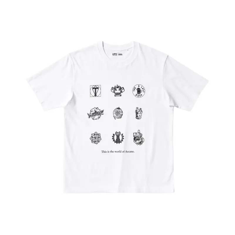 Lol X UNIQLO League Of Legends Collaboration T Shirts Unisex White-0