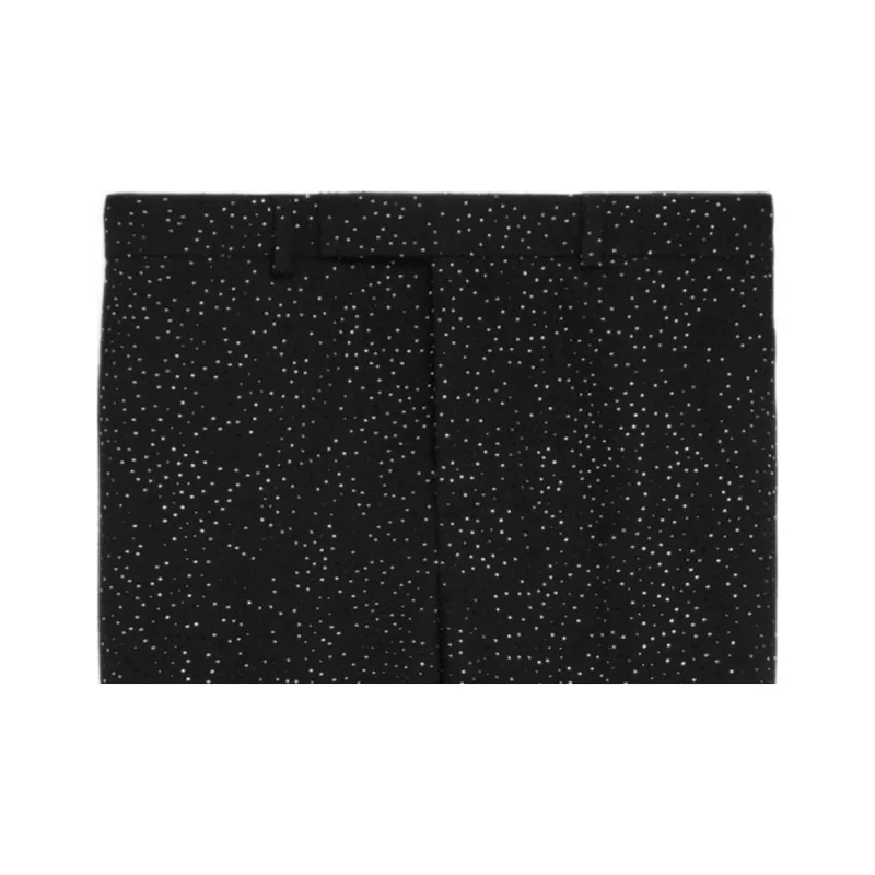 CELINE Mods Pants With Rhinestones In Double face Wool-2