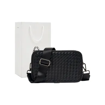Old Man's Head Synthetic Leather Crossbody Bag Women's Black