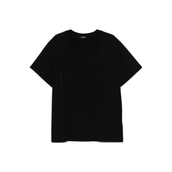 BALMAIN Flocked logo T shirt