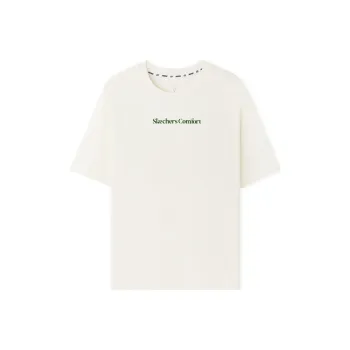 Skechers Sports Lifestyle Trendy Quick Dry T Shirt Unisex Marshmallow White