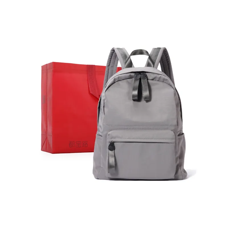 Dubaolu Fabric Backpack Large Size Unisex Black/Khaki/Gray-0