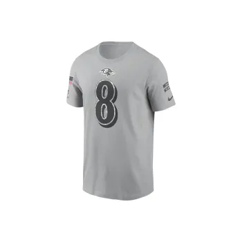 Nike NFL Lamar Jackson Baltimore Ravens Salute To Service T-Shirt Men's Gray