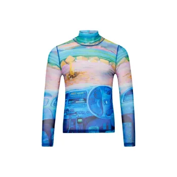 JW Anderson Graphic Printed Sheer Turtleneck T Shirt