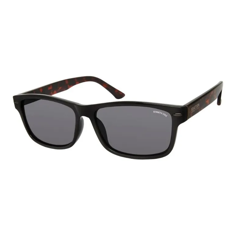 KENNETH COLE Injection Molded Irregular Shape Sunglasses Unisex Black-0