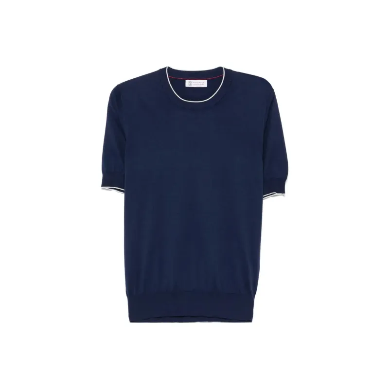 Brunello Cucinelli Crewneck Knitted T Shirt-0