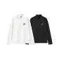 [Double-Sided Fleece-Lined]White (Slanted Textured Chest Logo)+Black (Slanted Textured Chest Logo)