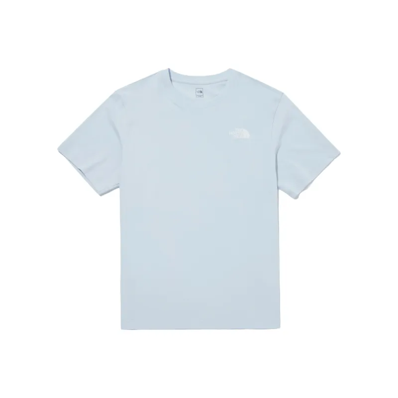 THE NORTH FACE BASIC COTTON T Shirt Unisex Light Blue-0