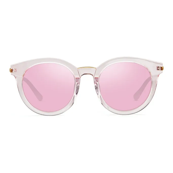 HELEN KELLER Plate Frame Oval Sunglasses Unisex-4
