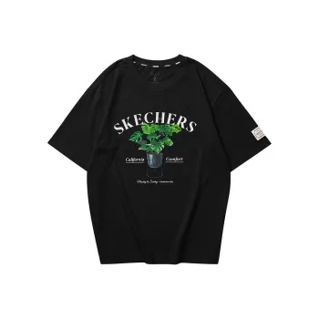 Skechers T Shirt Unisex Carbon Black