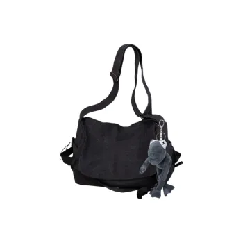 Tonlion Canvas Shoulder Bag Unisex Black/Gray