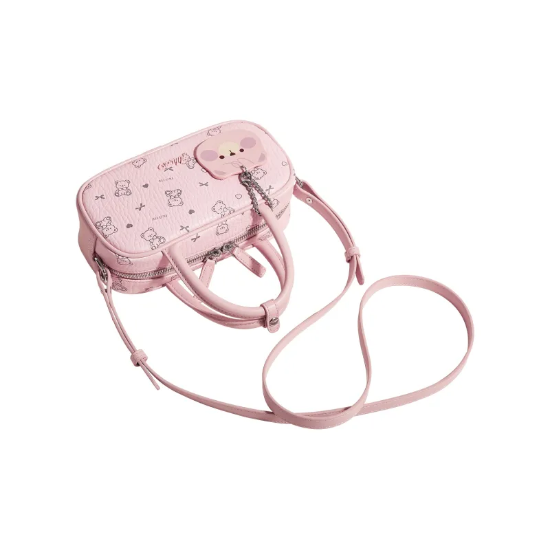 AILUXI Synthetic Leather One Shoulder Handbags Women's Cherry Blossom Pink-3