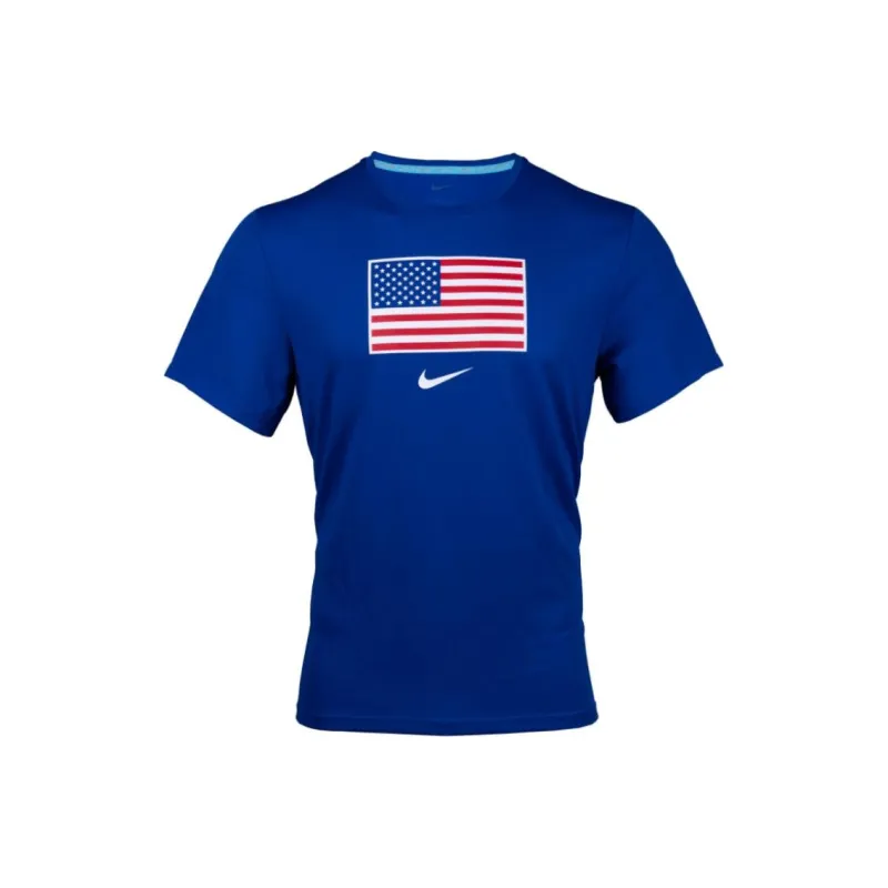 Nike Dri-FIT USA Miler Running T-shirt 'Royal Blue-0