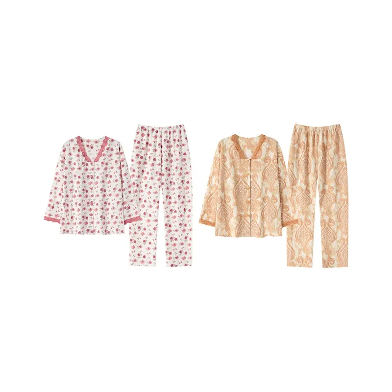 Herbal Primer Pajama Set Women's Combo Set-38