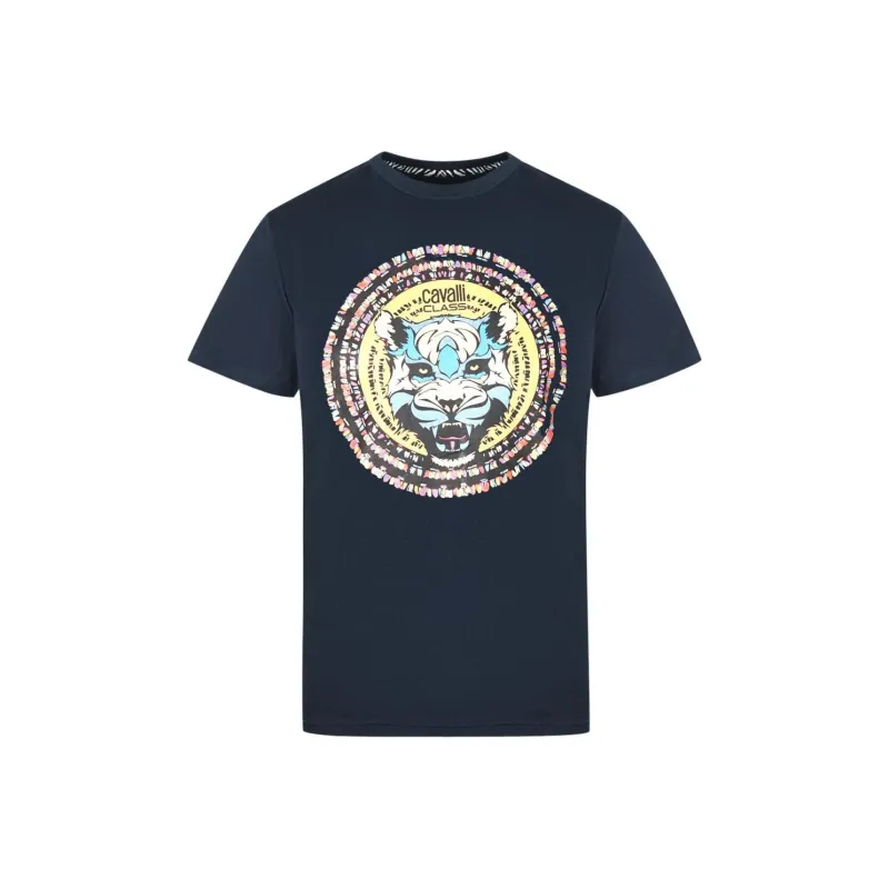 Cavalli Class T Shirt Men's Marine Blue-0