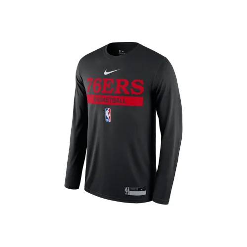 Nike x NBA Philadelphia 76ers 2022/23 Legend On Court Practice Performance T Shirt Men's Black