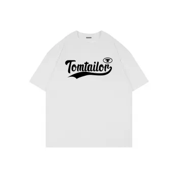 TOM TAILOR Letter Print Casual Thin Crew Neck Breathable Short-Sleeved T-Shirt T-Shirt Unisex