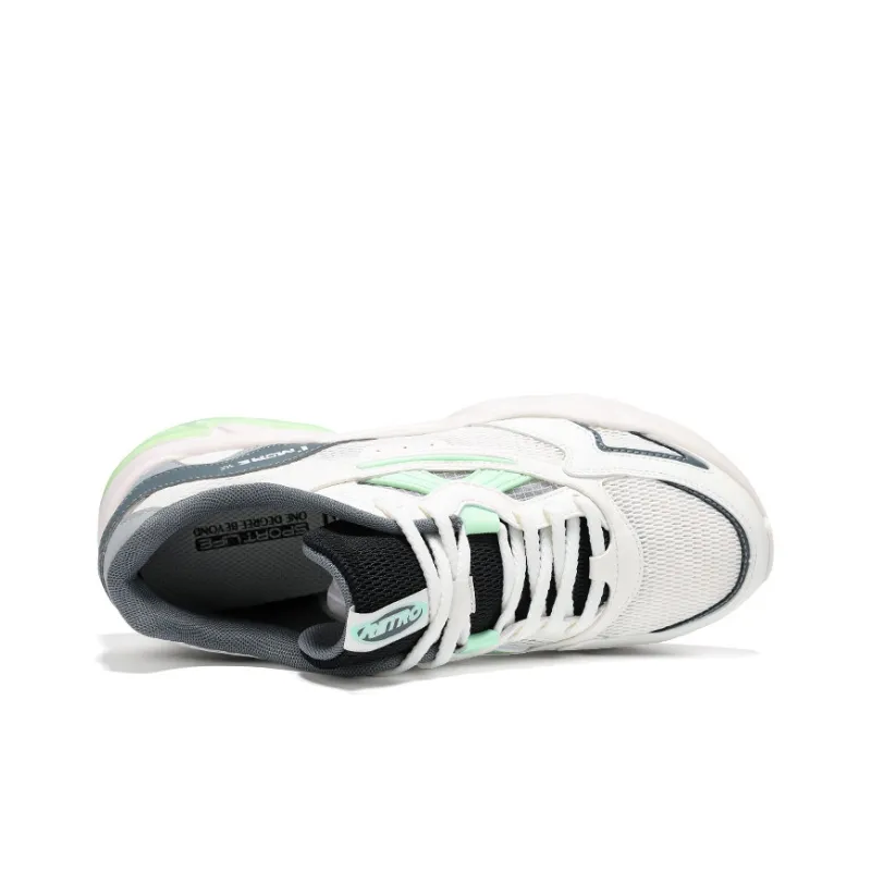 361° Cushioning Breathable Lightweight Low Top Casual Shoes Men's Feather White Deep Iron Gray-3