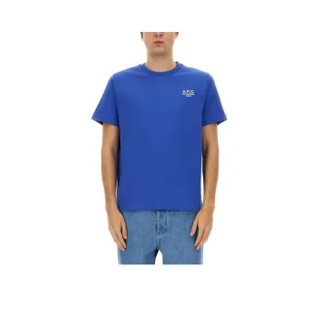 A.P.C Logo Embroidered Crewneck T Shirt