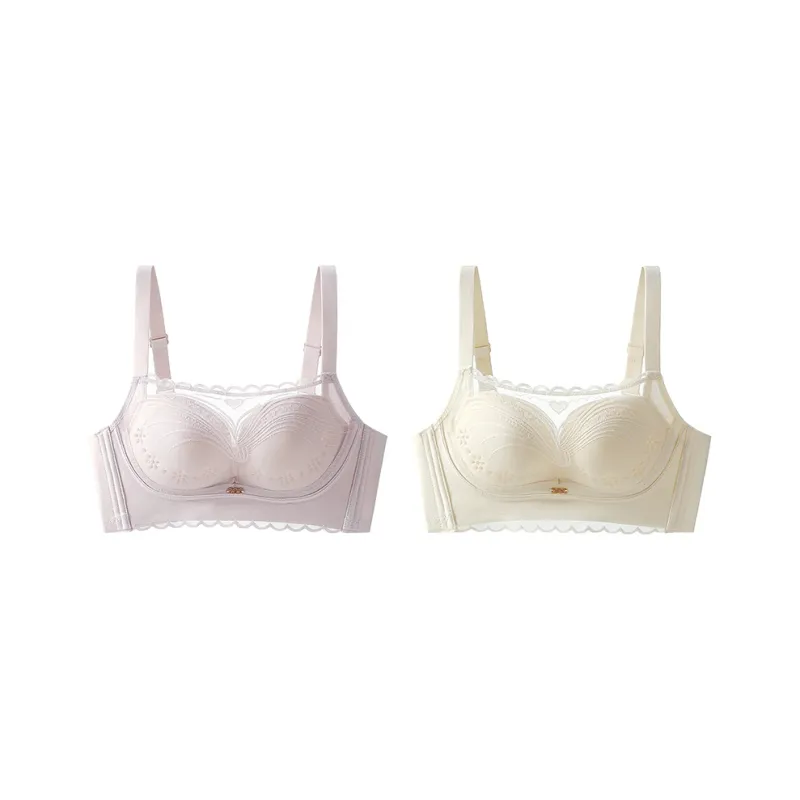 MADALLO Bra Women's 2 Pack Pink Purple-3