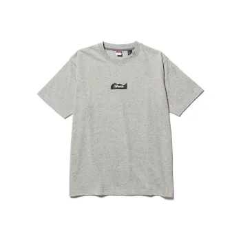 NANGA Ferre Yarn ECO HYBRID MT LOGO TEE T Shirt Unisex Dark Gray