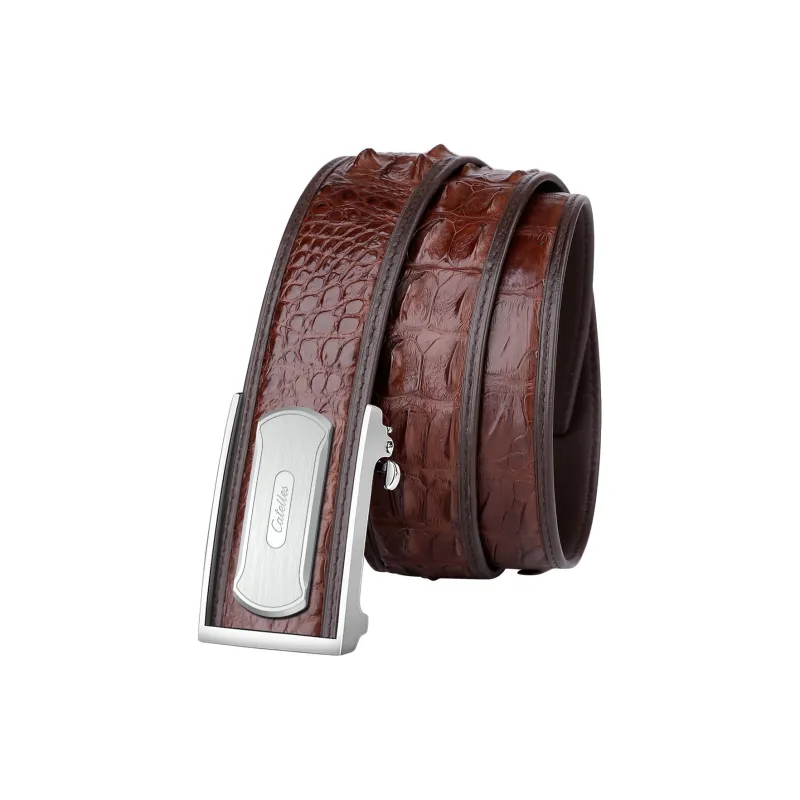 CATELLES Crocodile Leather Belts Men's 3.8cm-8